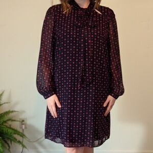 The Limited petite polka dot sheer mini dress
